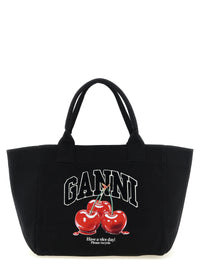Ganni Women 'Black Medium Cherry Tote' Shopping Bag