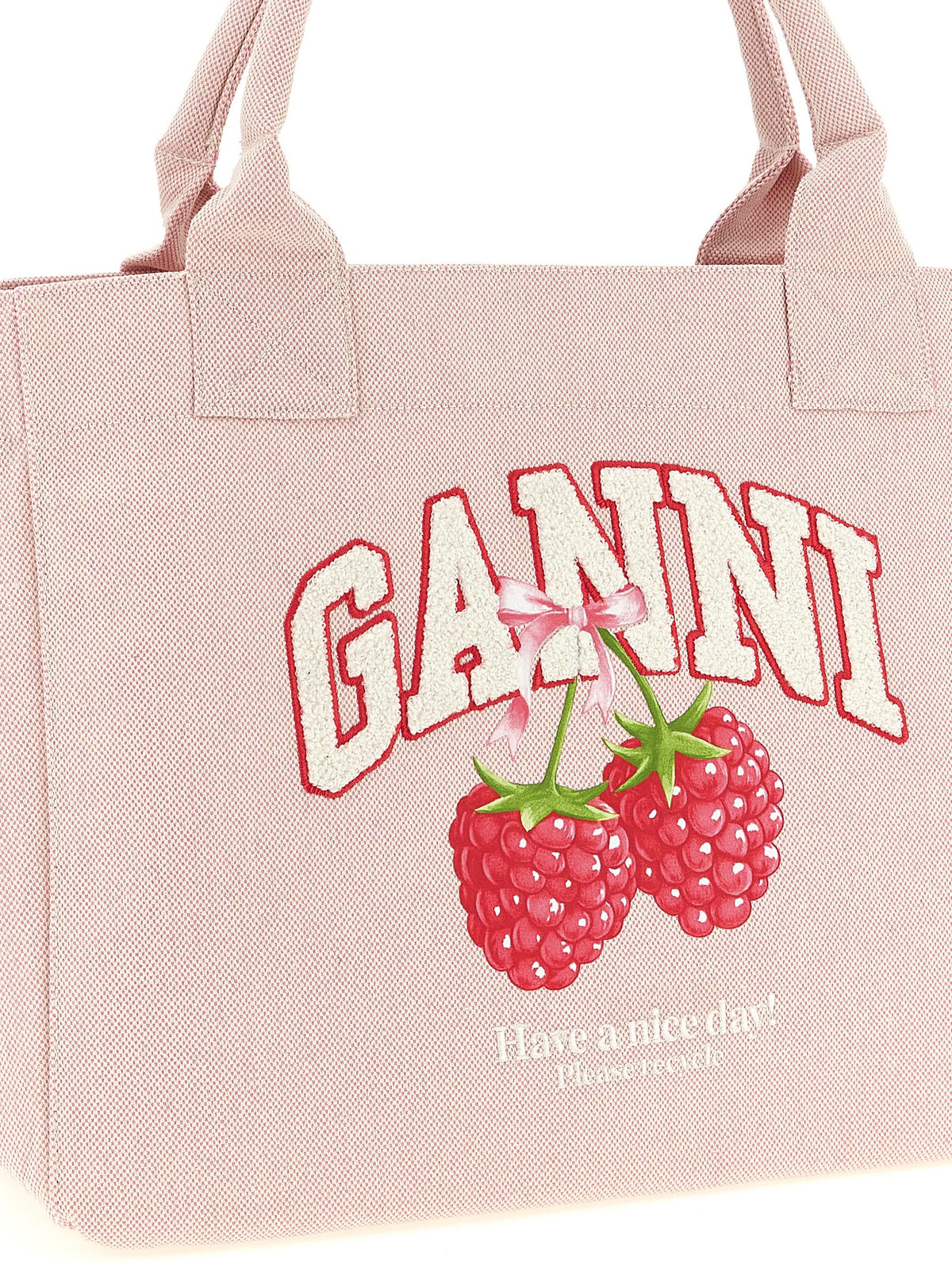 Ganni Women Medium 'Raspberry' Shopping Bag
