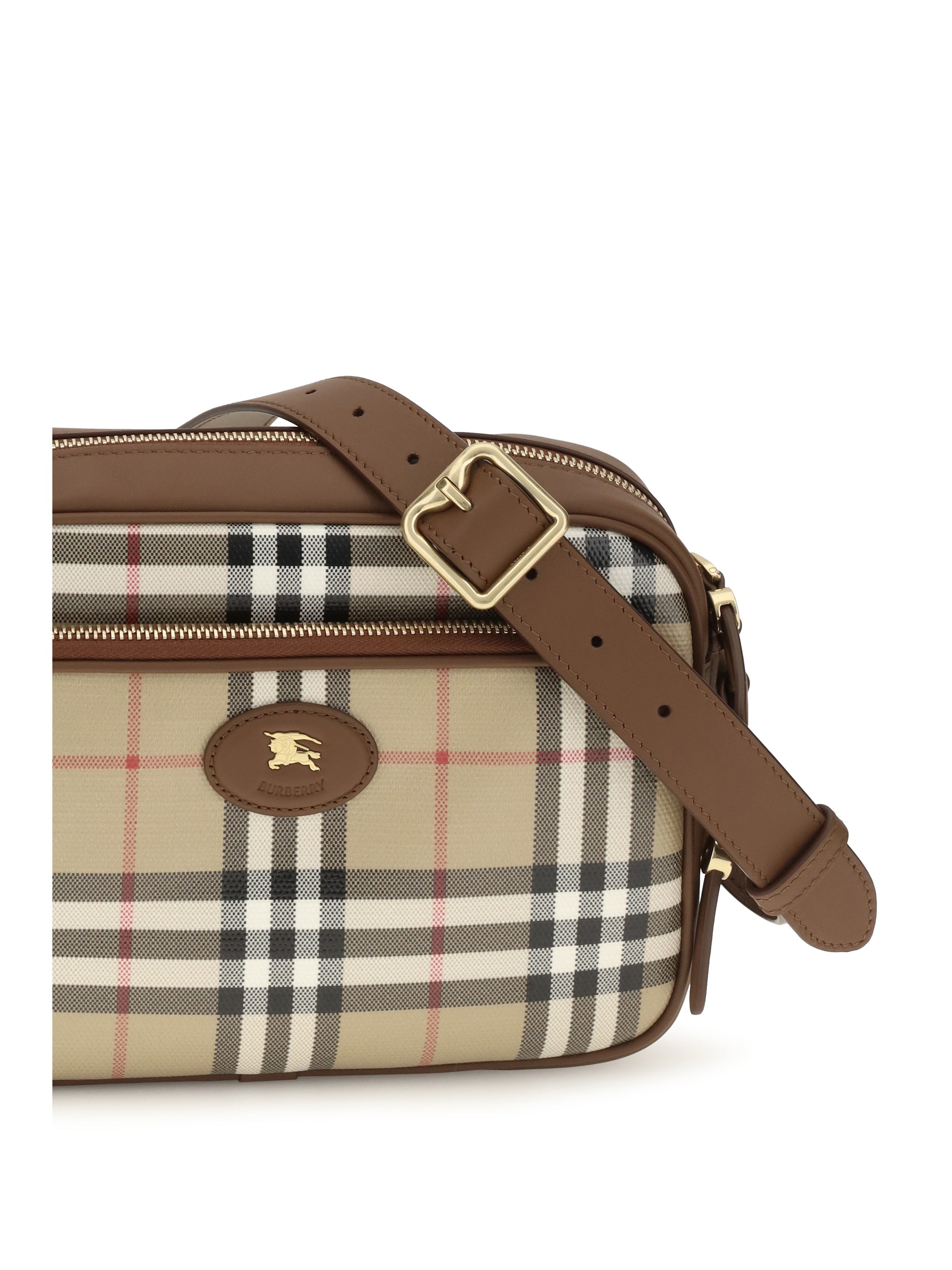 BURBERRY Burberry Men Check Front Pocket Shoulder Bag