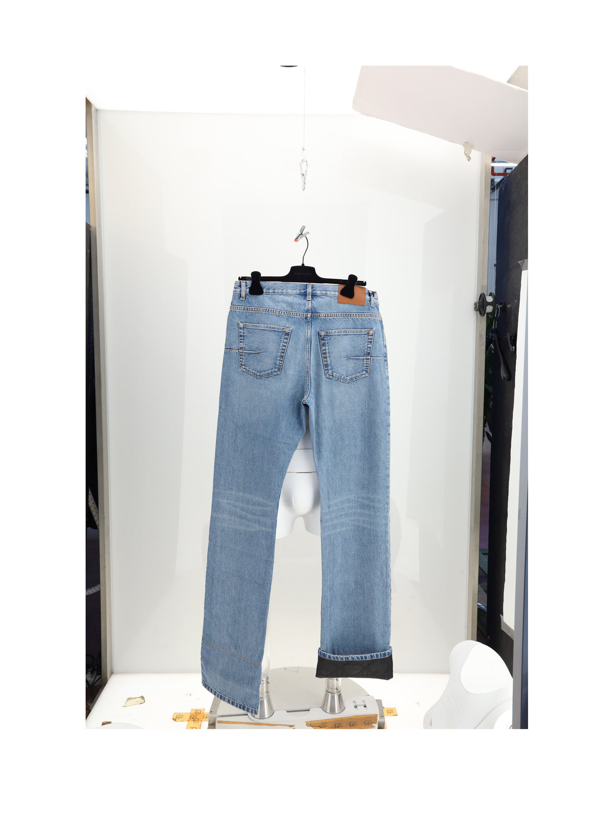 Dior Homme Men Denim Con Inside Cannage Pants