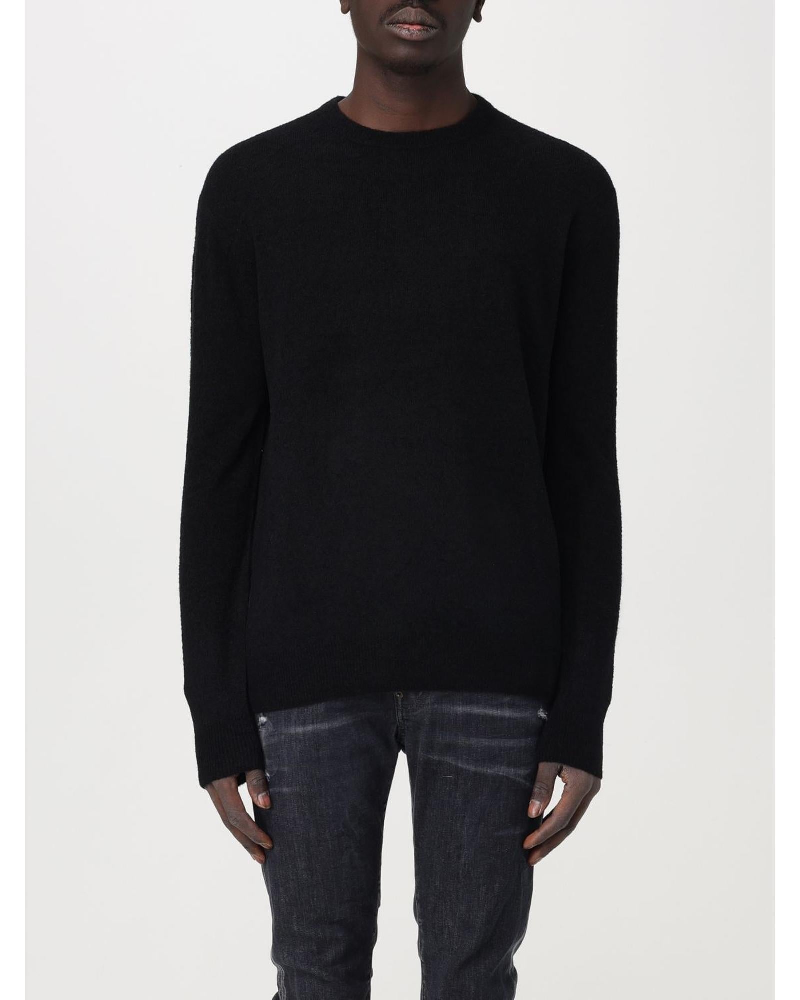 Ballantyne Cashmere Crew Neck Sweater Men Black