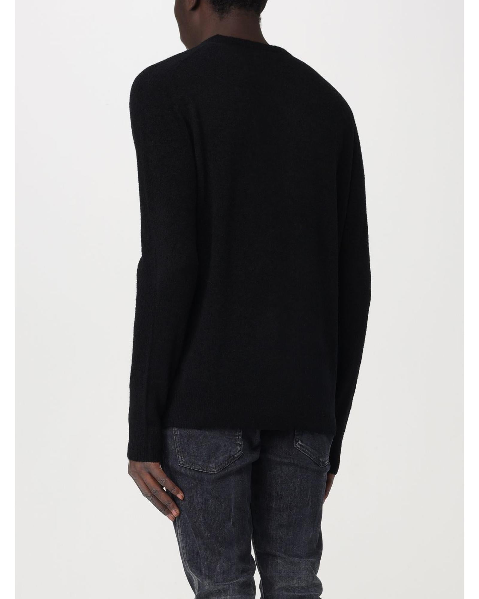Ballantyne Cashmere Crew Neck Sweater Men Black