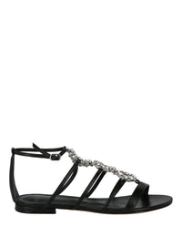 Alexandre Birman Womens Alice Flat Sandals 36 Black