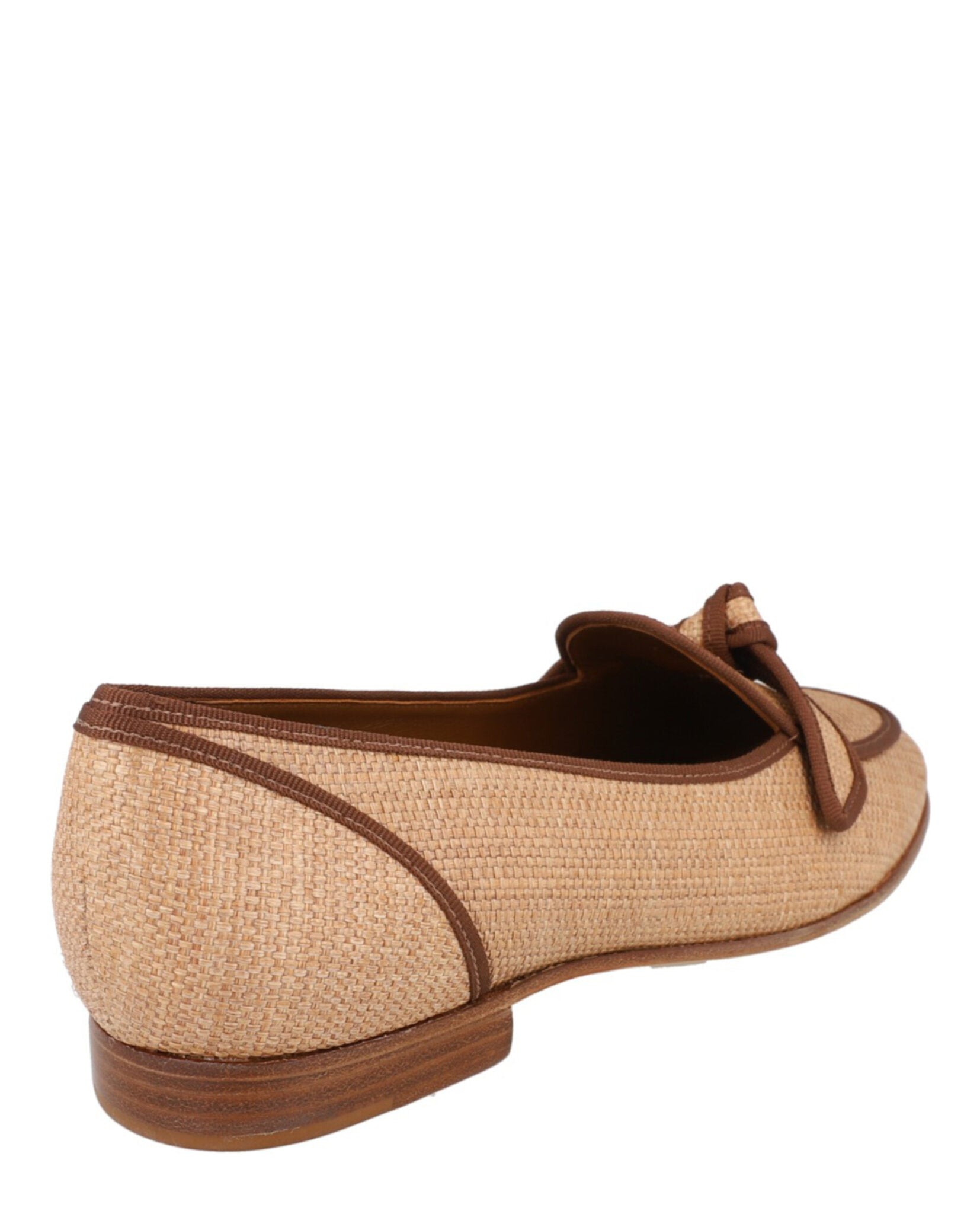 Alexandre Birman Womens Grosgrain-Trim Raffia Loafers
