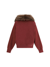 PRADA Prada Women Sweatshirt With A Shearling Collar