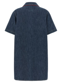 Valentino Garavani Women Valentino Garavani Chambray 'Vlogo' Denim Dress
