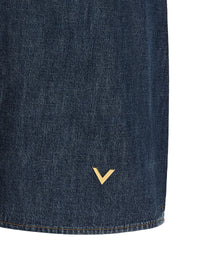 Valentino Garavani Women Valentino Garavani Chambray 'Vlogo' Denim Dress
