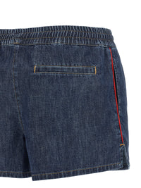 Valentino Garavani Women Valentino Garavani Chambray Denim Shorts