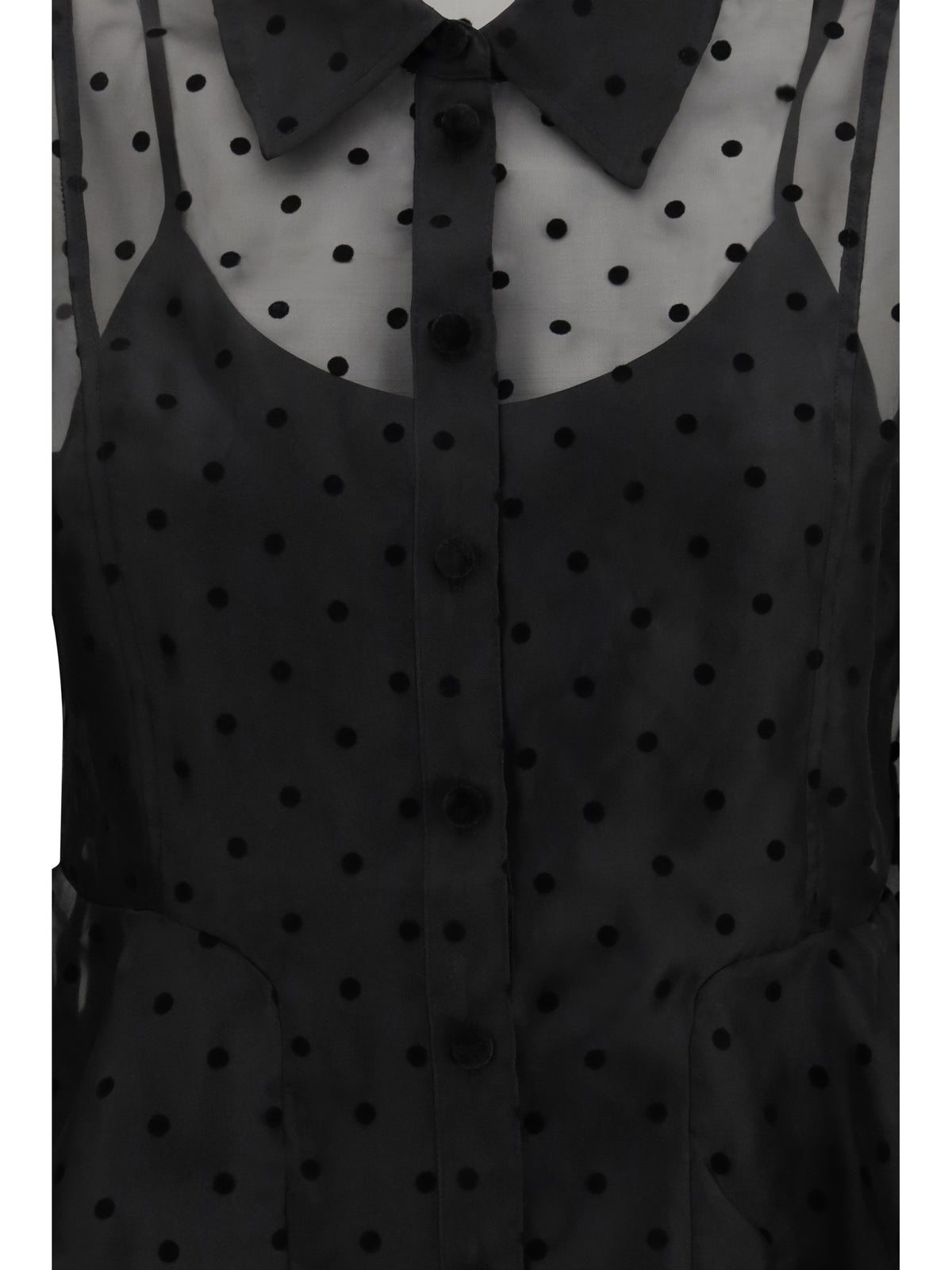 Ganni Women Polka Dot Organza Shirt