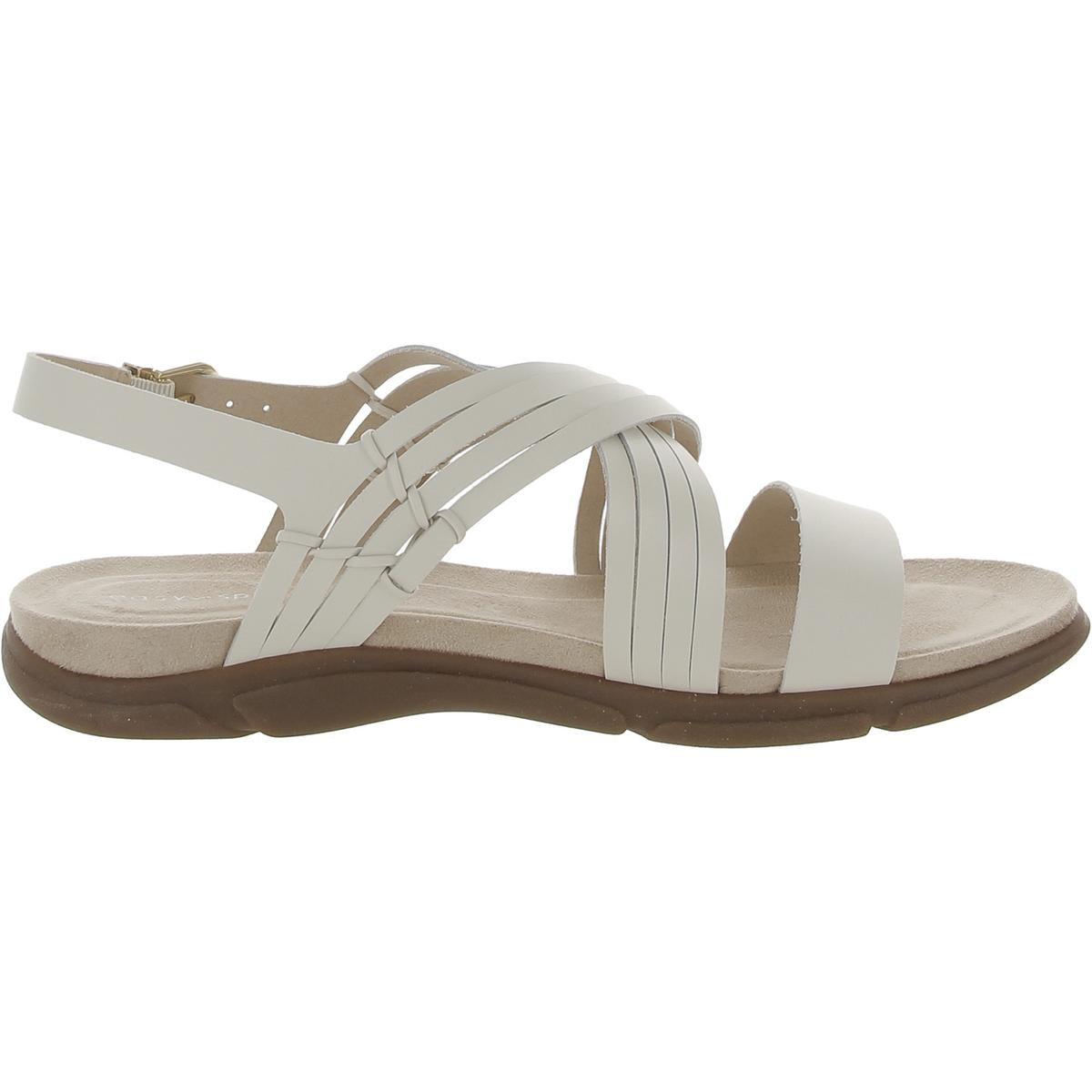 Marlis Womens Leather Padded Sole Slingback Sandals