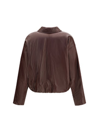 Brunello Cucinelli Women Nappa Jacket With Drawstring And Monili