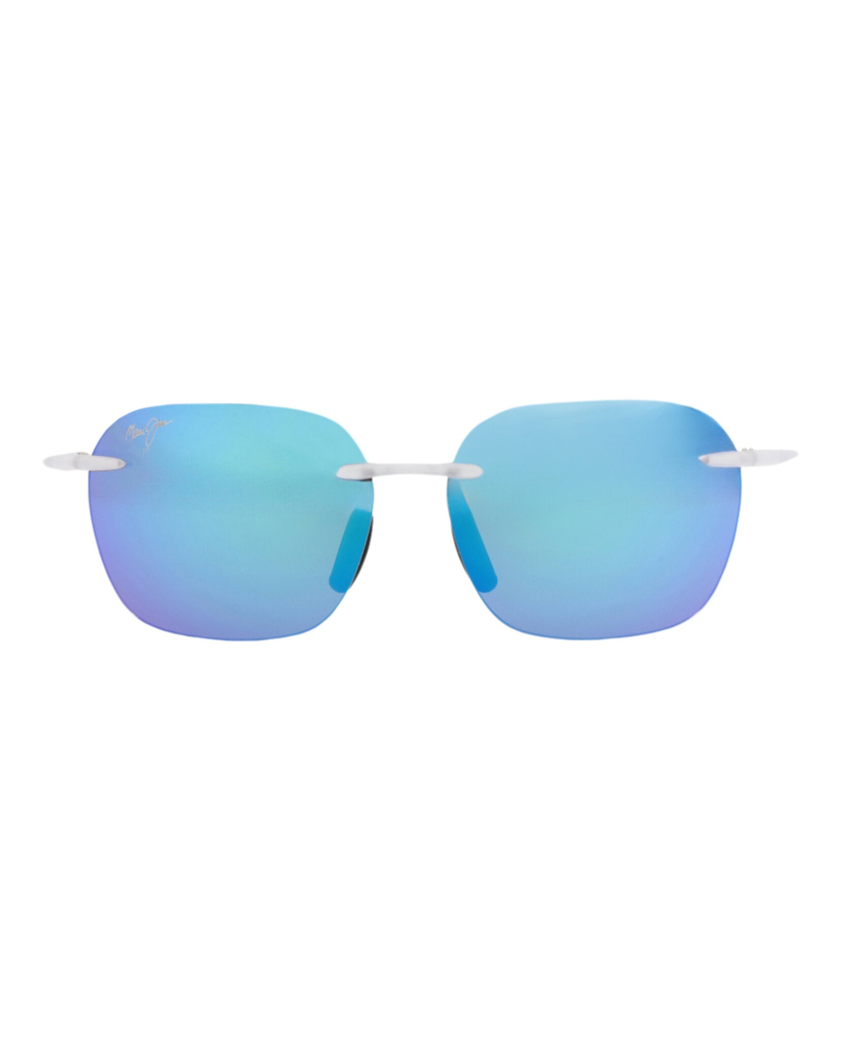 Maui Jim Unisex Square/Rectangle White White Blue Fashion Designer Eyewear
