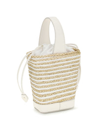 Roger Vivier Women Mini Viv' Skate Bucket Bag In Raffia