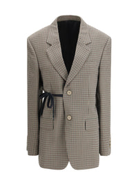 Balenciaga Women Single-Breasted Vichy Jacket
