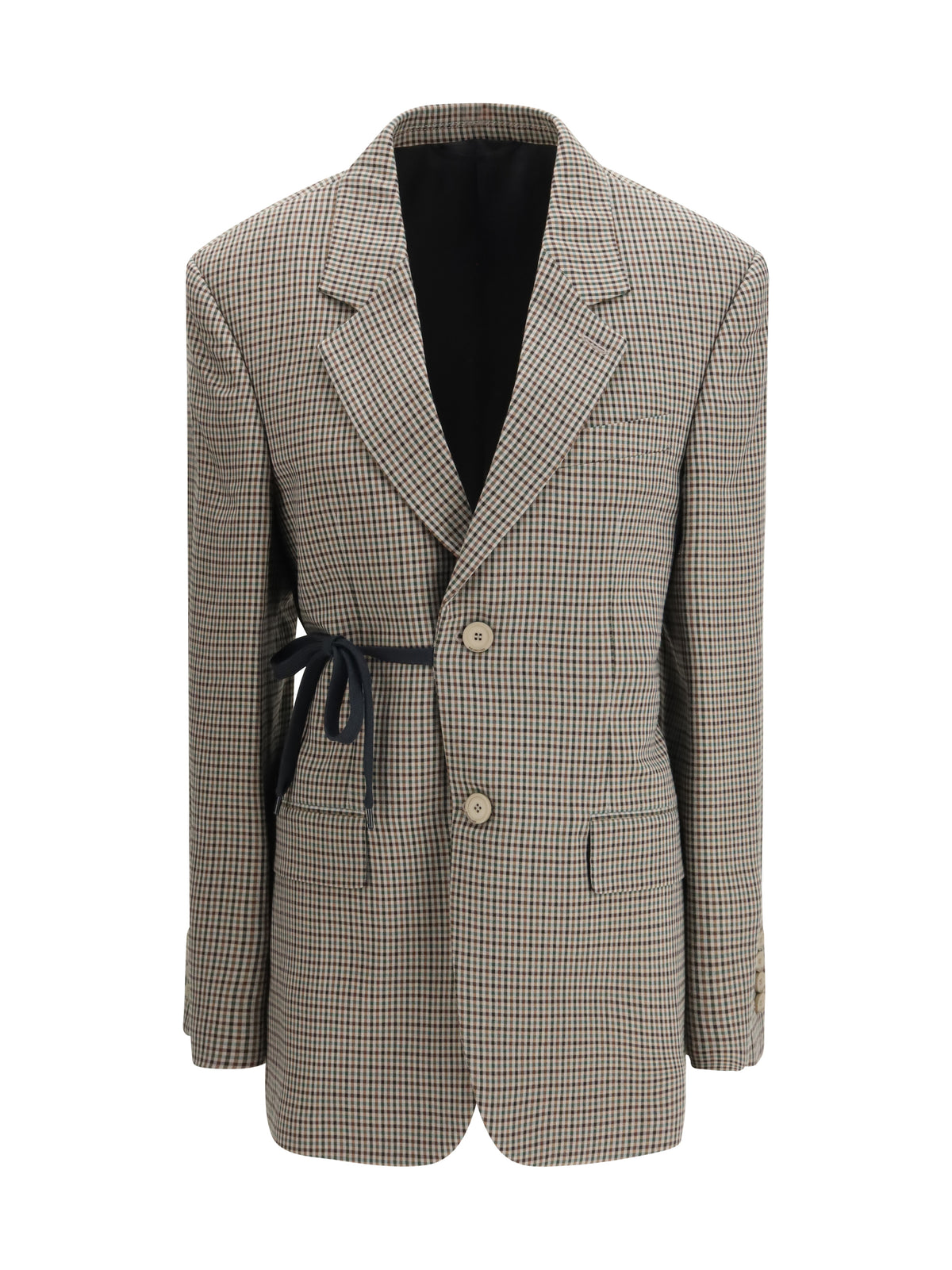 Balenciaga Women Single-Breasted Vichy Jacket
