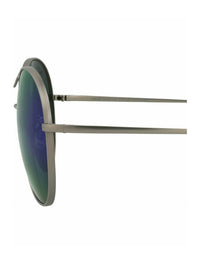 Maui Jim Womens Round/Oval Titanium Titanium Blue Fashion Designer Eyewear