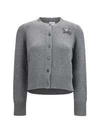BURBERRY Burberry Women Wool And Cashmere Equestrian Knight Logo Cardigan