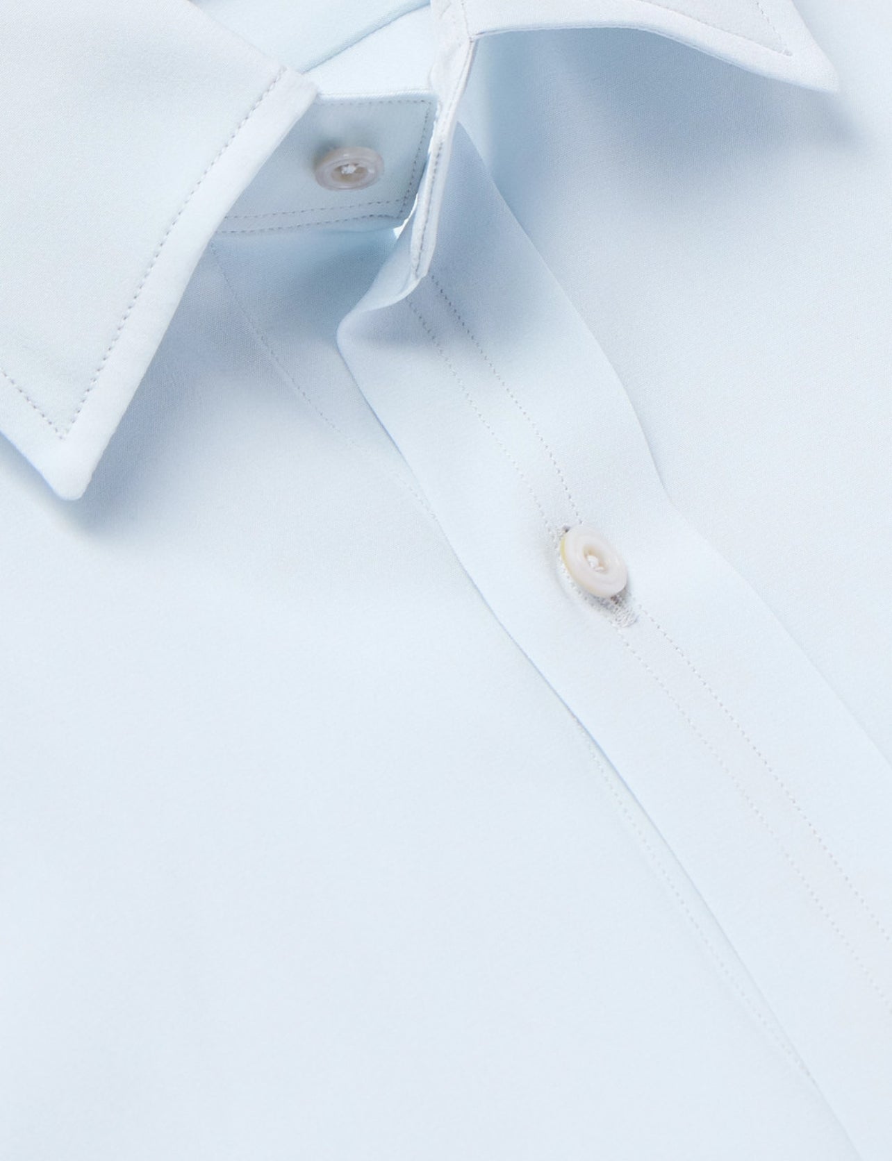 Tom Ford Silk-Viscose Bright Blue Point-Collar Shirt