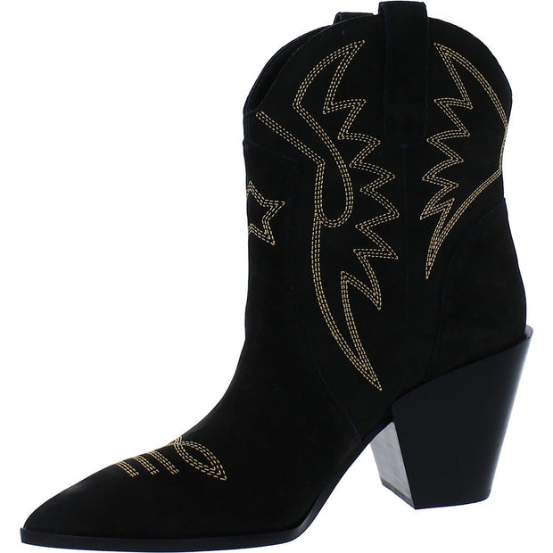 Ginni Womens Nubuck Pointed toe Cowboy, Western Boots