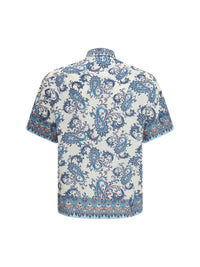 Etro Men Cotton Shirt With Floral And Paisley Motif
