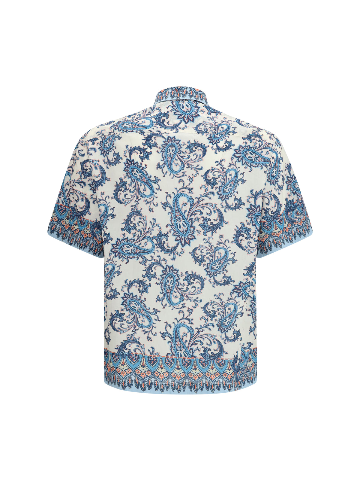 Etro Men Cotton Shirt With Floral And Paisley Motif