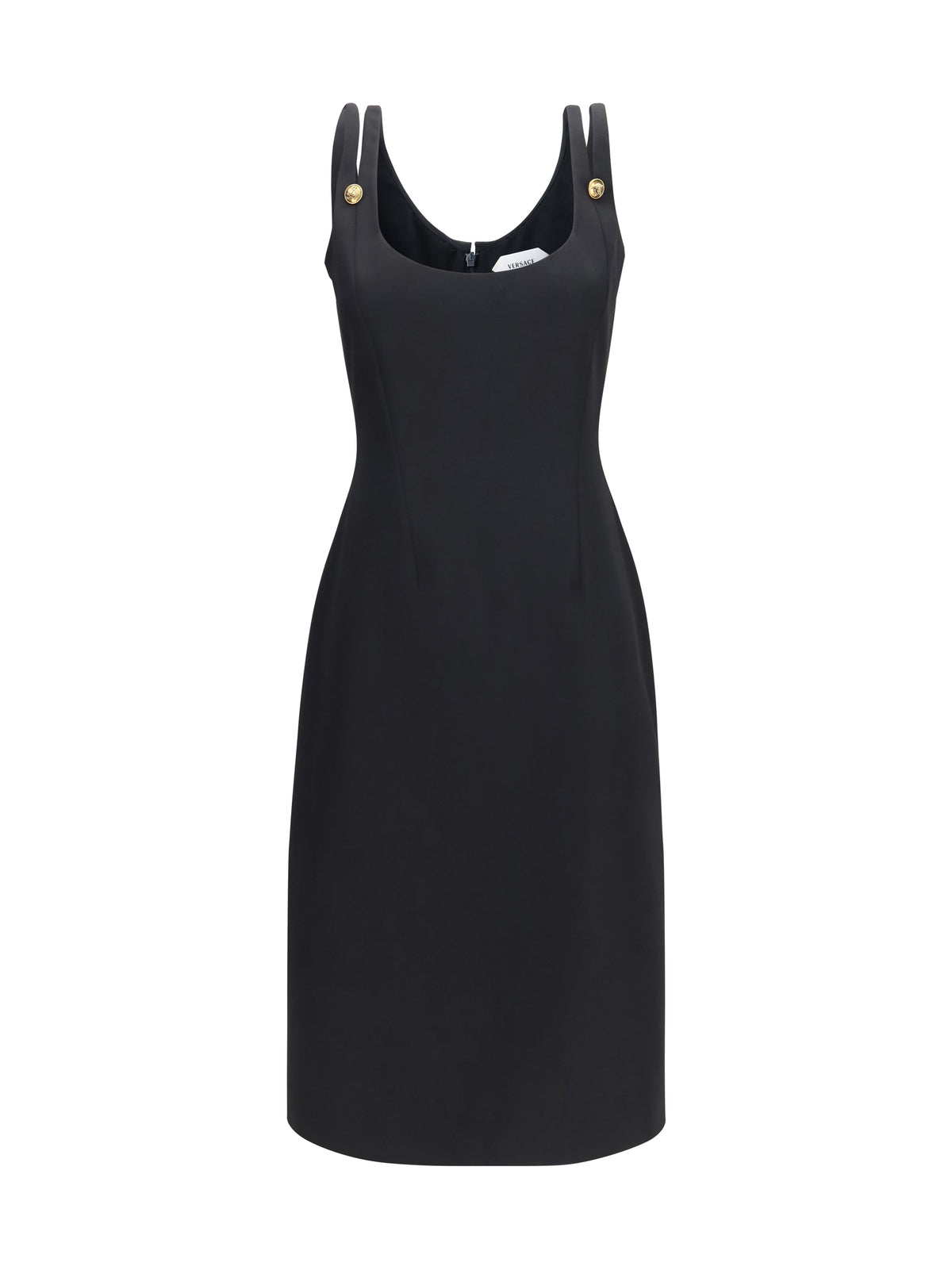 Versace Women Midi Grain De Poudre Wool Dress