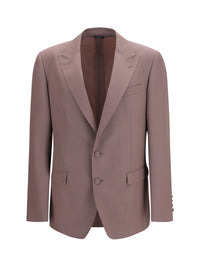 Dolce & Gabbana Men Single-Breasted Wool Poplin Jacket