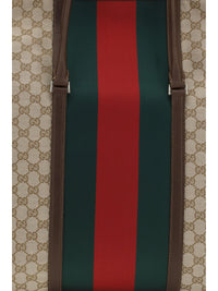 Gucci Women Gg Travel Bag With Web Stripe