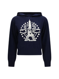 KENZO Kenzo Women Kenzo Eiffel Tower Design Wool Hoodie