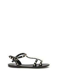 Valentino Garavani Women Rubber Rockstud Sandals