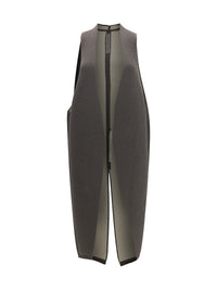 RICK OWENS Rick Owens Women Long Wool And Shearling Vest