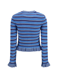 GANNI Ganni Women Striped Cotton Cardigan