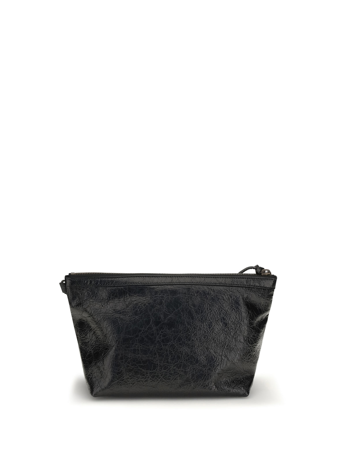 Balenciaga Women Vintage-Effect Leather Pouch