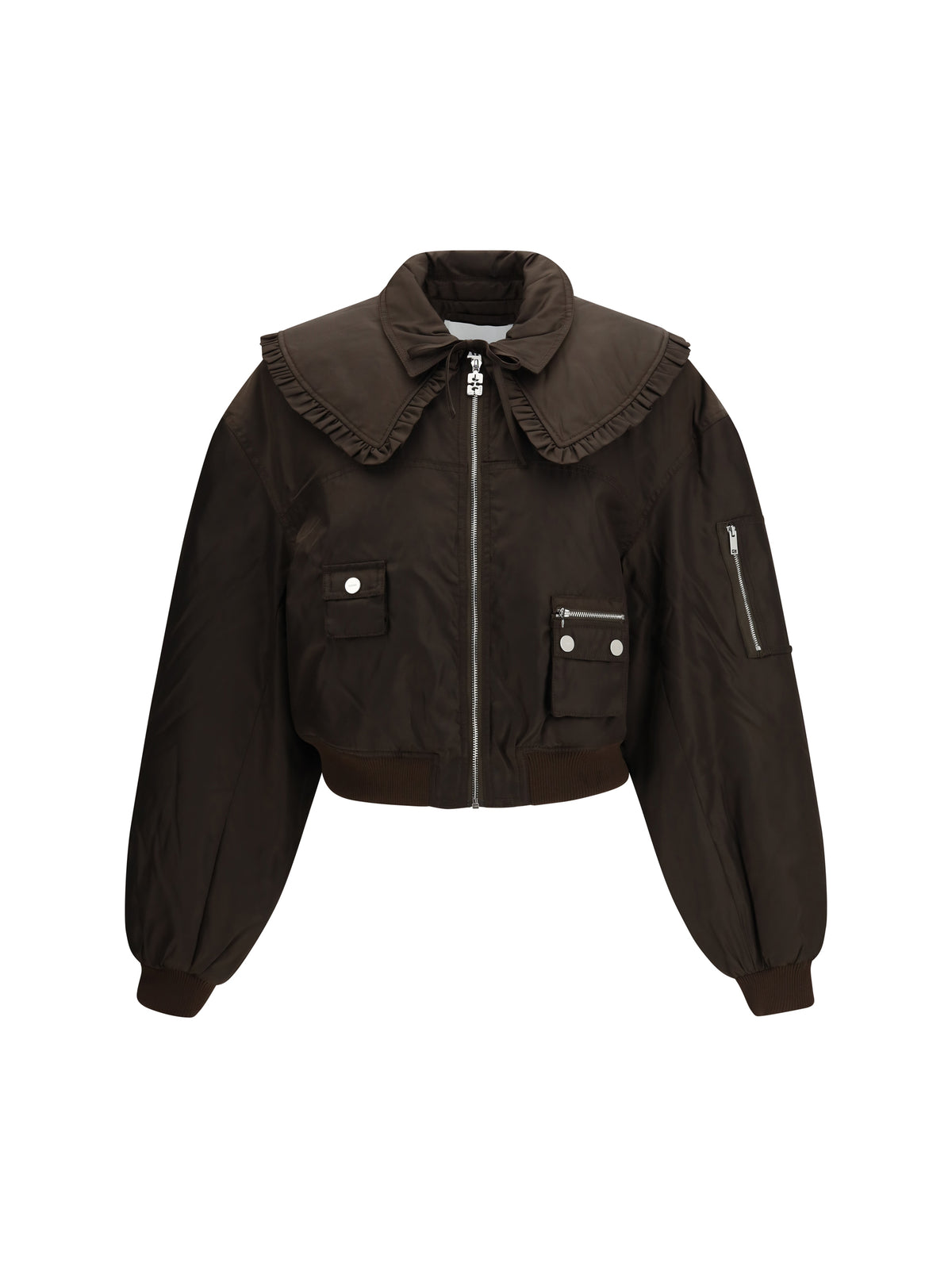 GANNI Ganni Women Duchesse Nylon Bomber Jacket