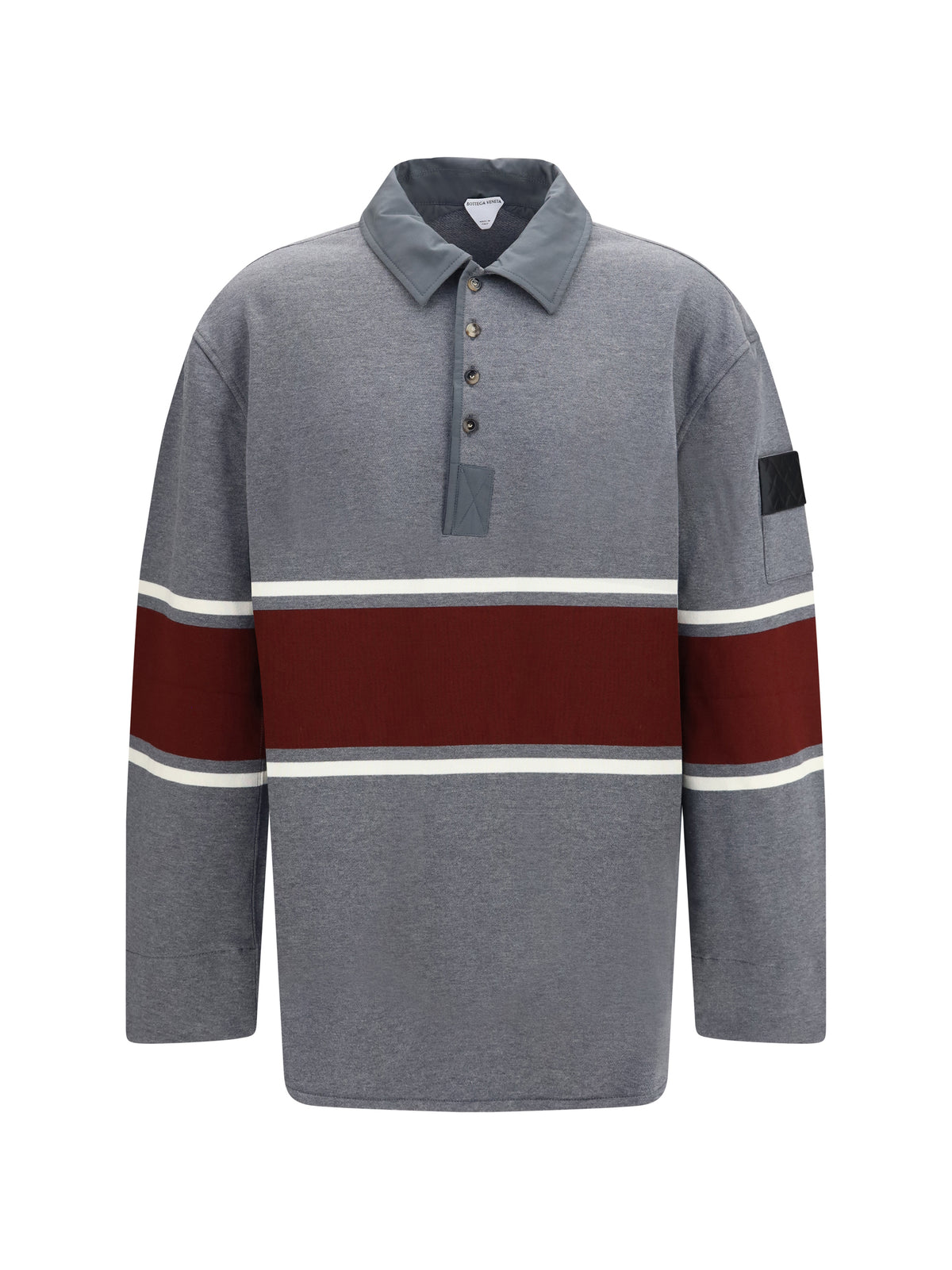 BOTTEGA VENETA Bottega Veneta Men Oversized Cotton Striped Polo Shirt