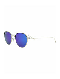 Maui Jim Unisex Round/Oval Silver Silver Blue Fashion Designer Eyewear