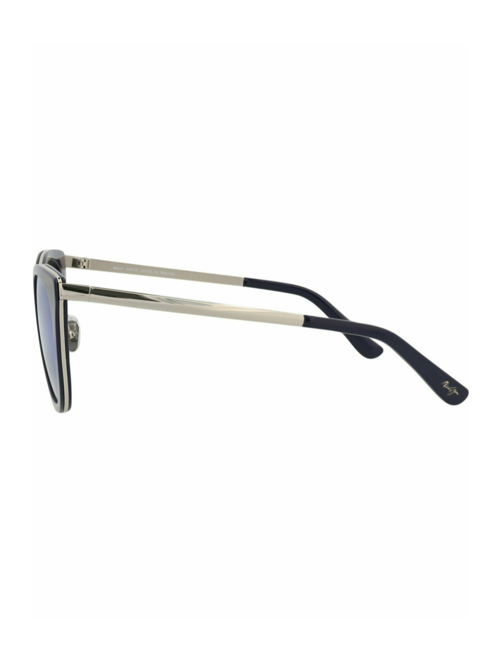 Maui Jim Womens Cat Eye Blue Silver Blue Fashion Designer Eyewear