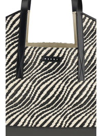 MARNI Marni Women Raffia Effect Fabric Tote Bag