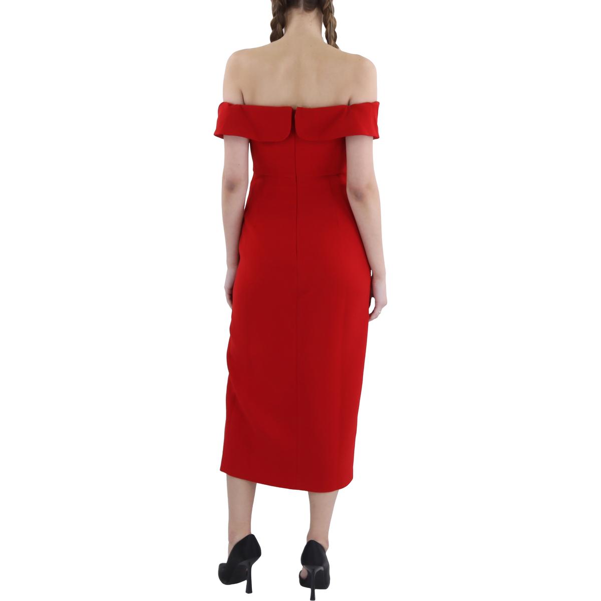 Womens Off The Shoulder B Midi Dress