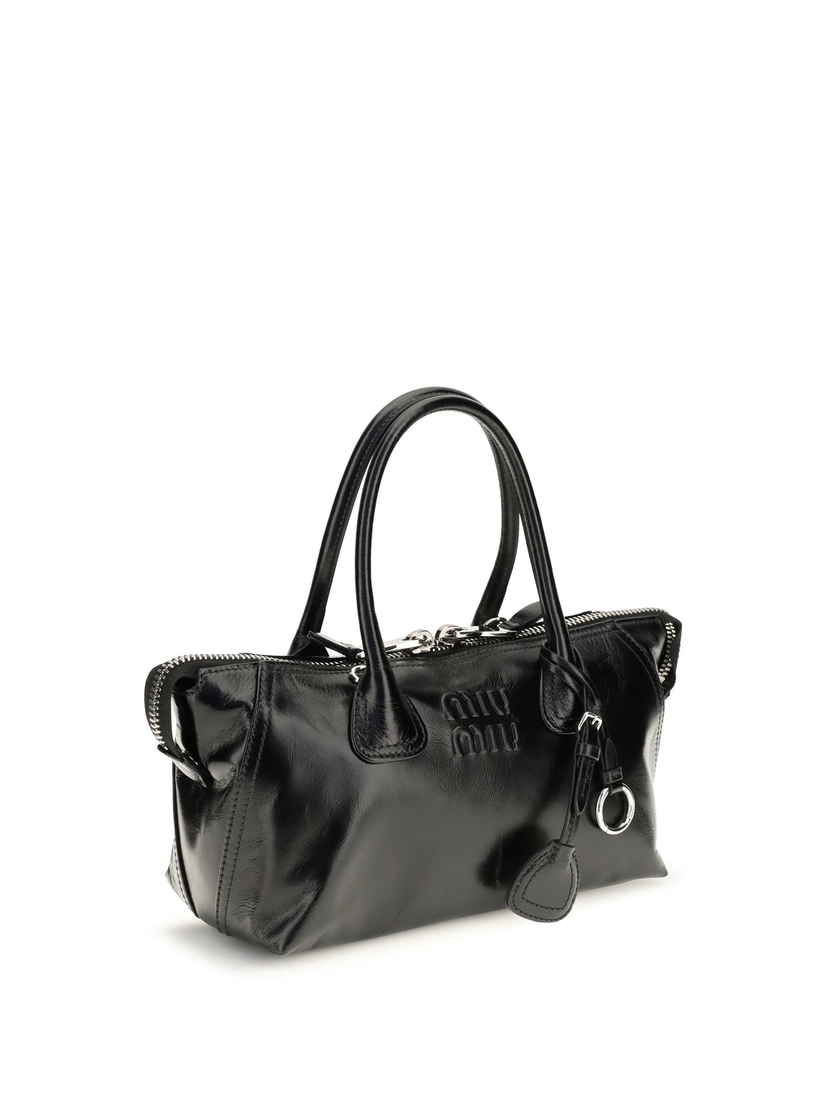 Miu Miu Women Glossy Leather Handbag