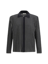 Jil Sander Men Embroidered Crochet Cardigan