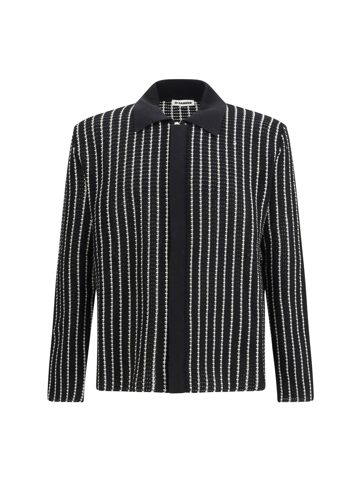 Jil Sander Men Embroidered Crochet Cardigan