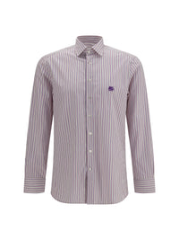 ETRO Etro Men Roma Striped Cotton Shirt With Pegaso Logo