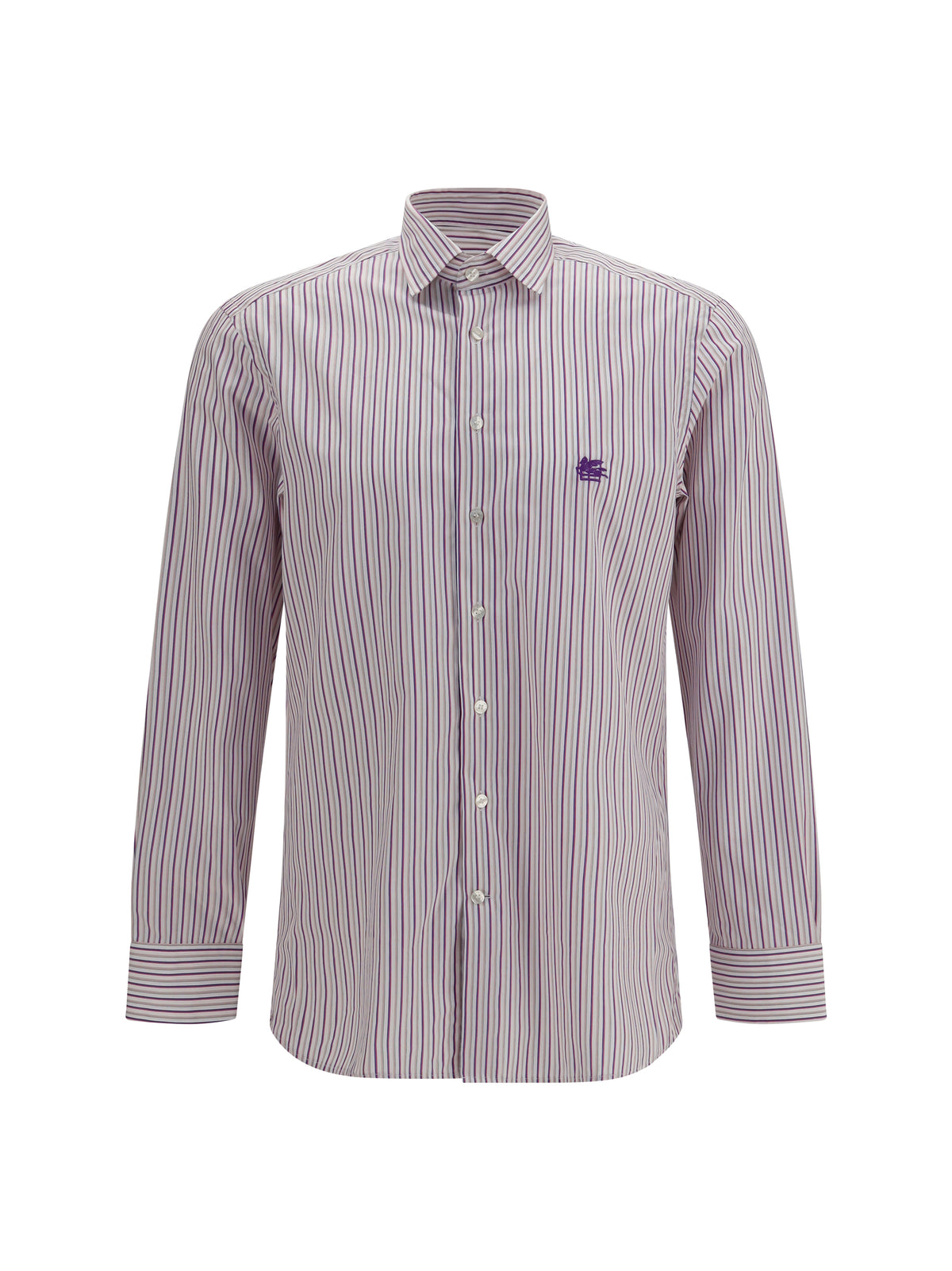 ETRO Etro Men Roma Striped Cotton Shirt With Pegaso Logo