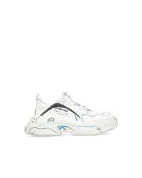Balenciaga Triple S Sneakers Graphic Print Men White