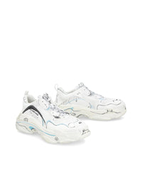 Balenciaga Triple S Sneakers Graphic Print Men White