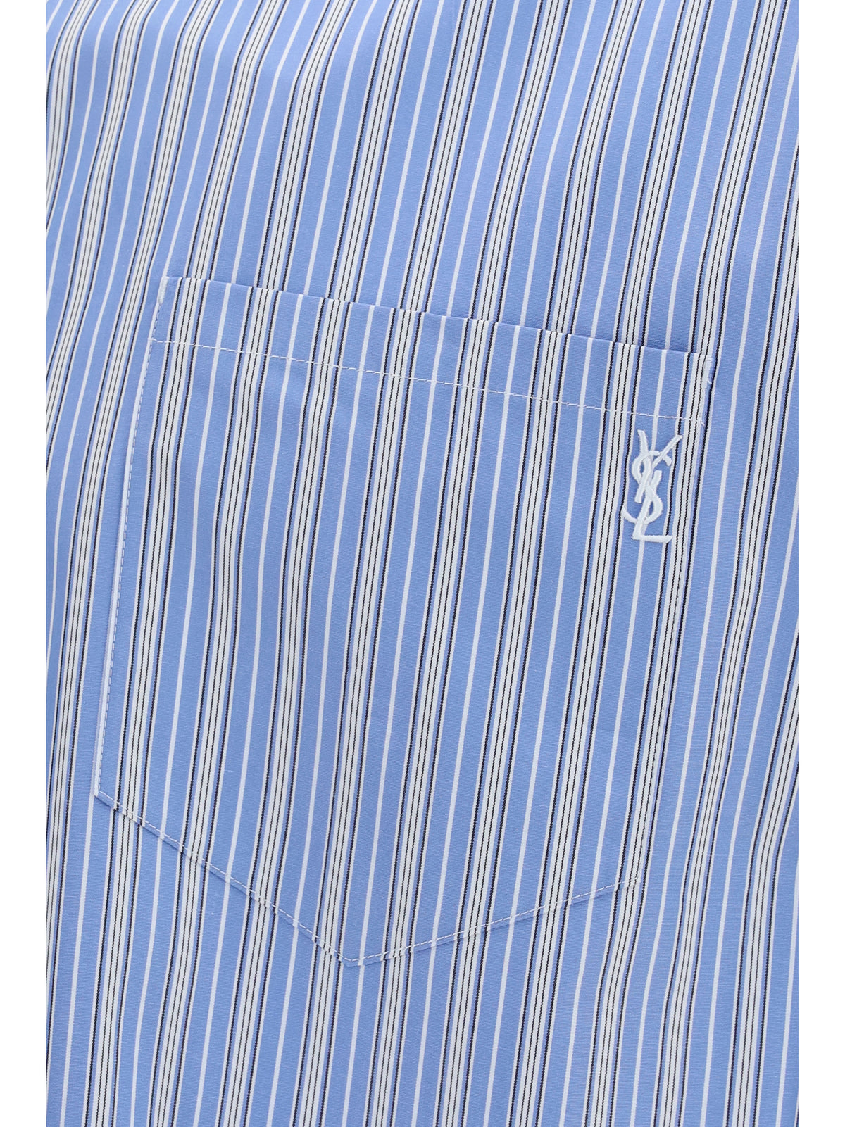 SAINT LAURENT Saint Laurent Men Cassandre Striped Cotton Shirt