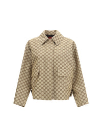 Gucci Women Gg Canvas Bomber Jacket