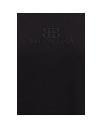 Balenciaga Logo TShirt Embroidered Cotton Women Black Tops