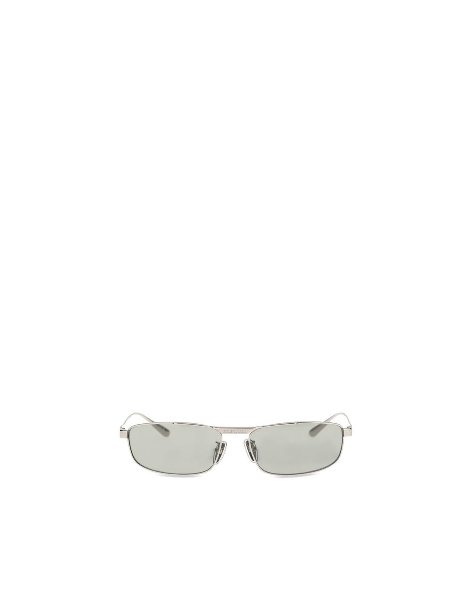 Balenciaga Rectangular Metal Sunglasses Women Silver